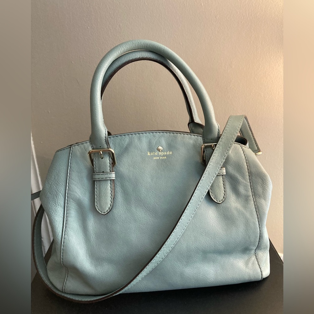 EUC Kate Spade Brighton Park Sloan Satchel in Dusty Blue